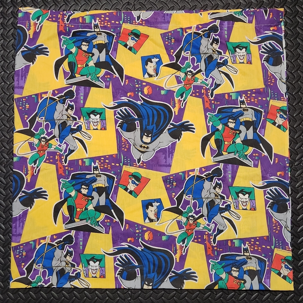 DC Comics 1995 Batman Animated Series Flat Twin Sheet Bedding Fabric
